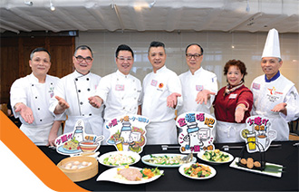 Media cooking demonstration and tasting event in May 2019.