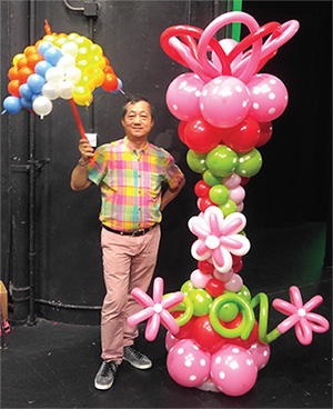 Mr Leung taught students to make different handicrafts in his workshops.