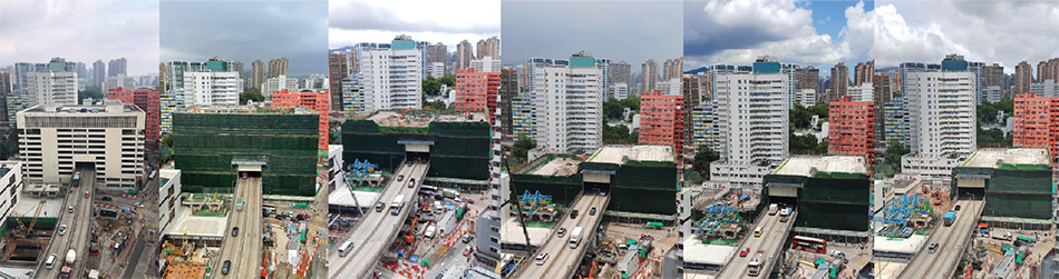 油麻地停车场大厦第一期拆卸工程于二零二一年四月至八月期间的缩时相片。
