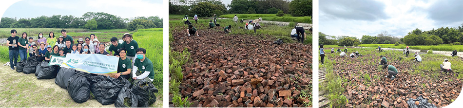 The Volunteer Team took part in the weeding activity and cleared the weeds grown on the brick bed swiftly.