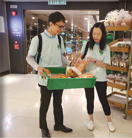 Volunteers were dedicated to collecting the surplus bread.