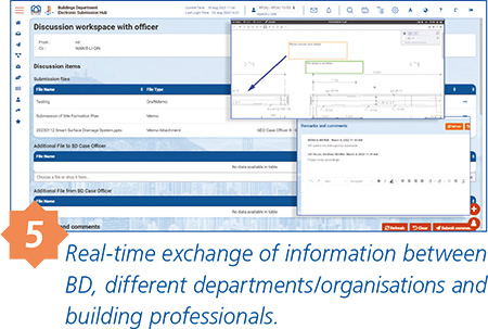 5 Real-time exchange of information between BD, different departments/organisations and building professionals.