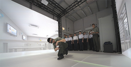 Virtual Reality Training Facilities created an intense virtual environment.