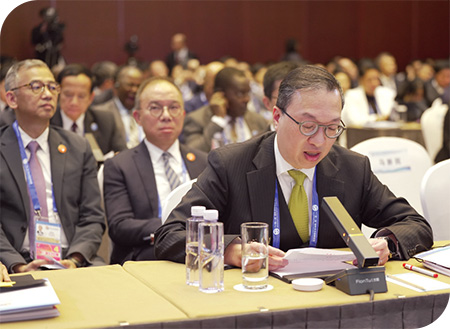 林司长在北京出席第三届「一带一路」国际合作高峰论坛的廉洁丝绸之路专题论坛。