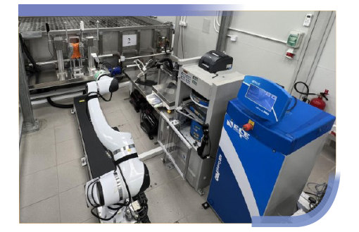 Automated Steel Rebar Testing System is integrated with an optical extensometer, eliminating the need for human-machine interaction during tensile testing.  