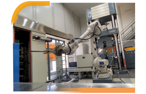 Automated Steel Rebar Testing System is integrated with an optical extensometer, eliminating the need for human-machine interaction during tensile testing.  