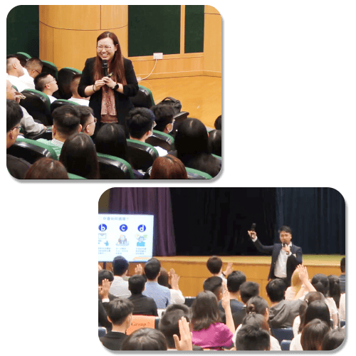 訓練主任與學員互動討論，積極交流。 