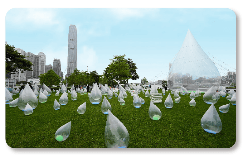 The Dancing Water Drops Exhibition was held from April to June 2025 at Tamar Park as well as the Central and Western District Promenade.
