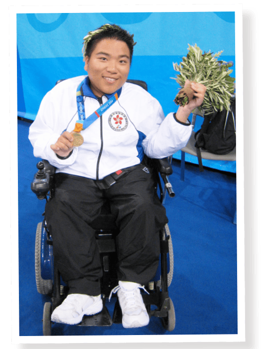 Mr Lau won the gold medal in the Boccia BC4 Pairs event of the 2004 Athens Paralympic Games.