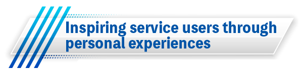 Inspiring service users through personal experiences