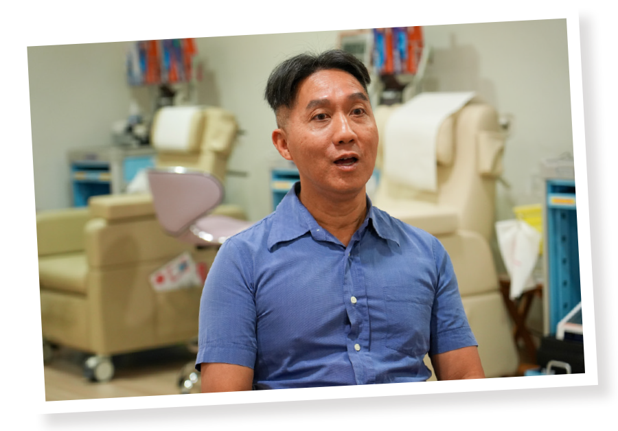 Mr Leung has been taking part in apheresis donation at a two-week interval, and more than 690 donations have been made so far.