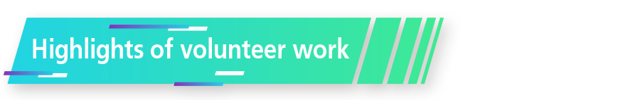 Highlights of volunteer work