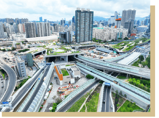 中九龍繞道（油麻地段）西面 ― 油麻地出入口