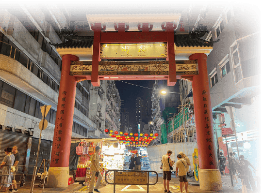 位於油麻地的廟街