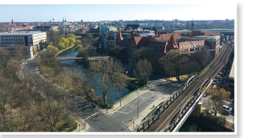 Empty roads and railway tracks during the work-from-home period in Berlin in March 2020